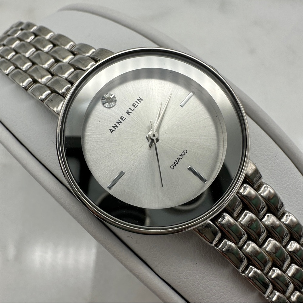 Women’s Anne Klein, Mirror Dial, Silver Tone, Stainless Steel